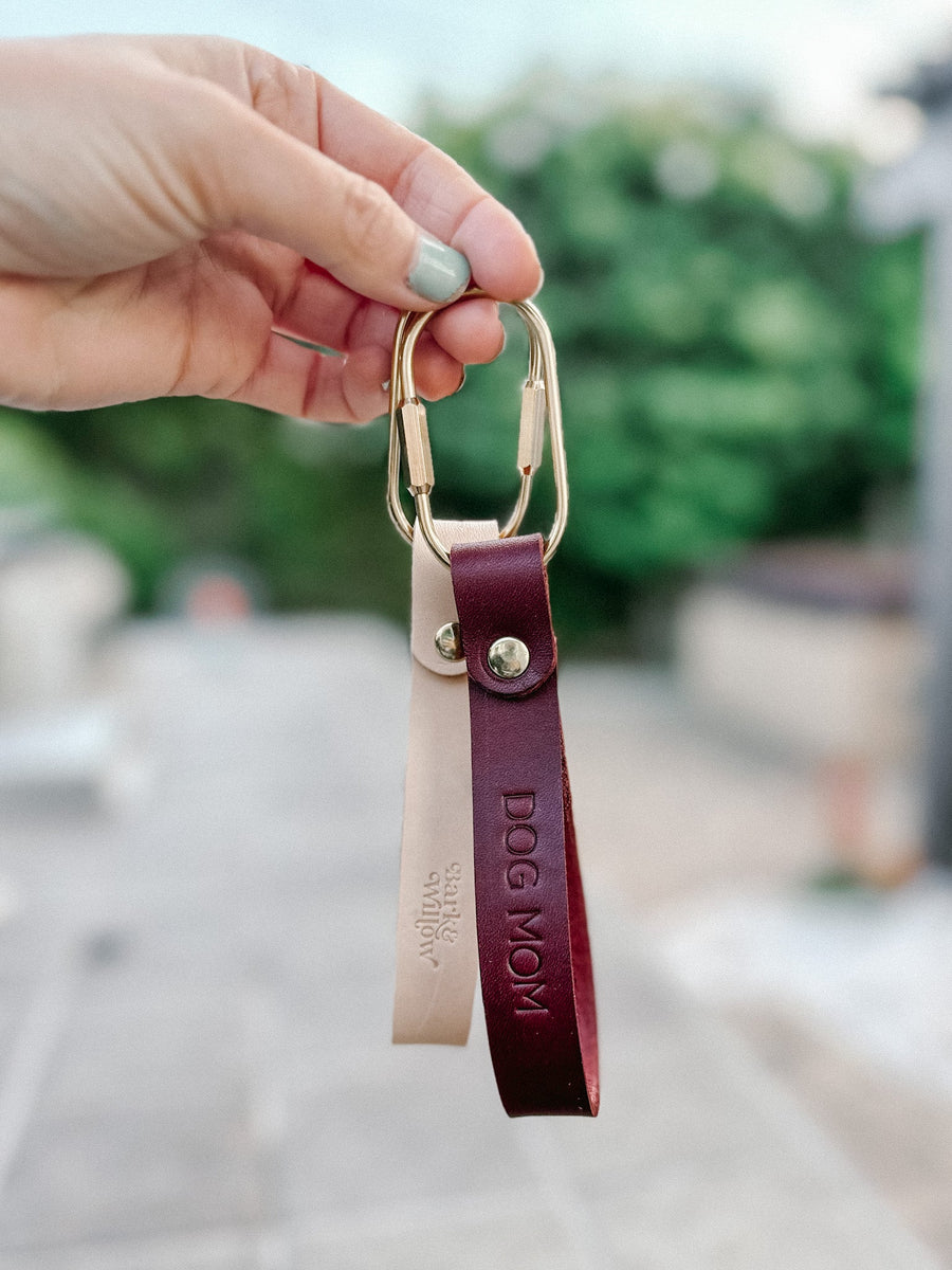 Custom Carabiner Leather Key Chain - Red Tractor Leather Co.