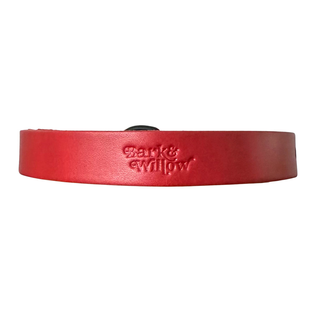 Chili Pepper Leather Dog Collar - Bark and Willow