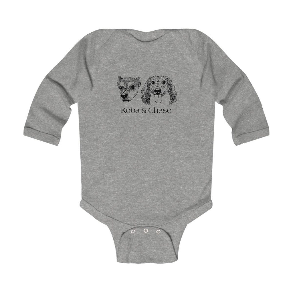 Custom Pet Portrait Baby Onesie (Long Sleeve) - Bark and Willow