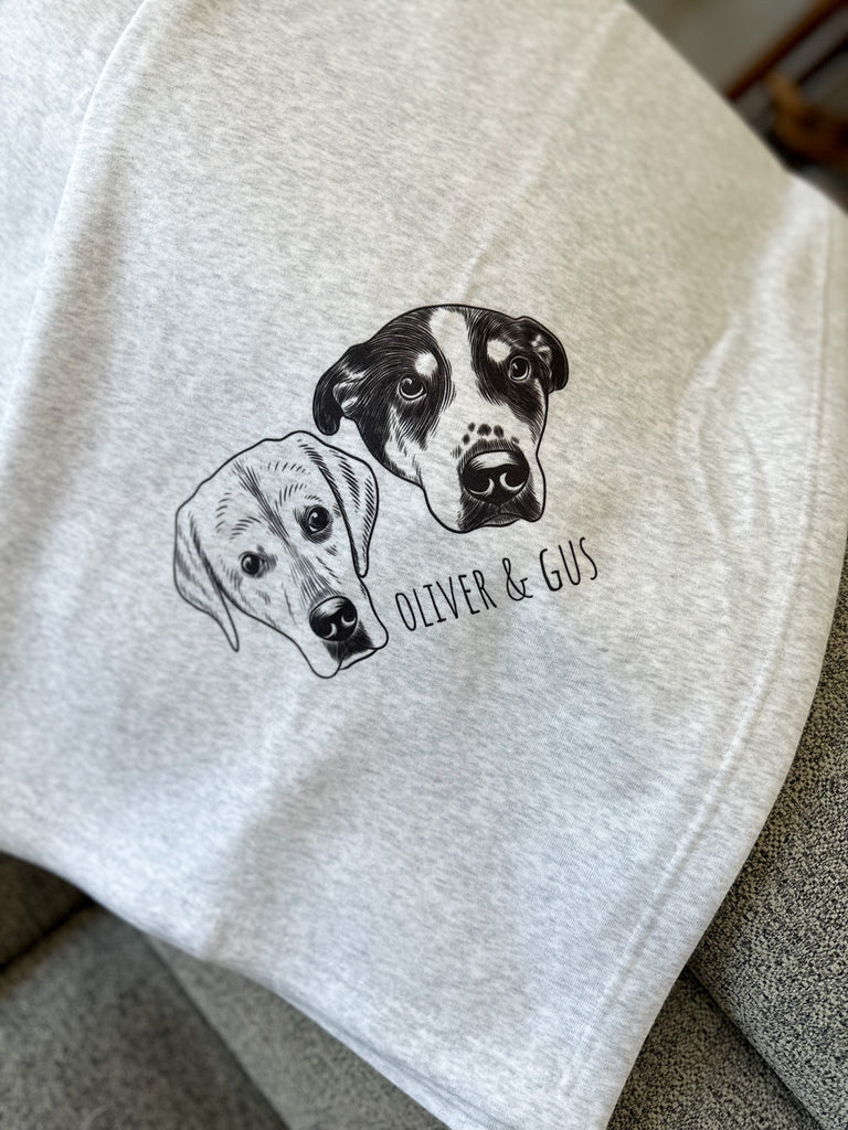 Custom Pet Portrait Blanket