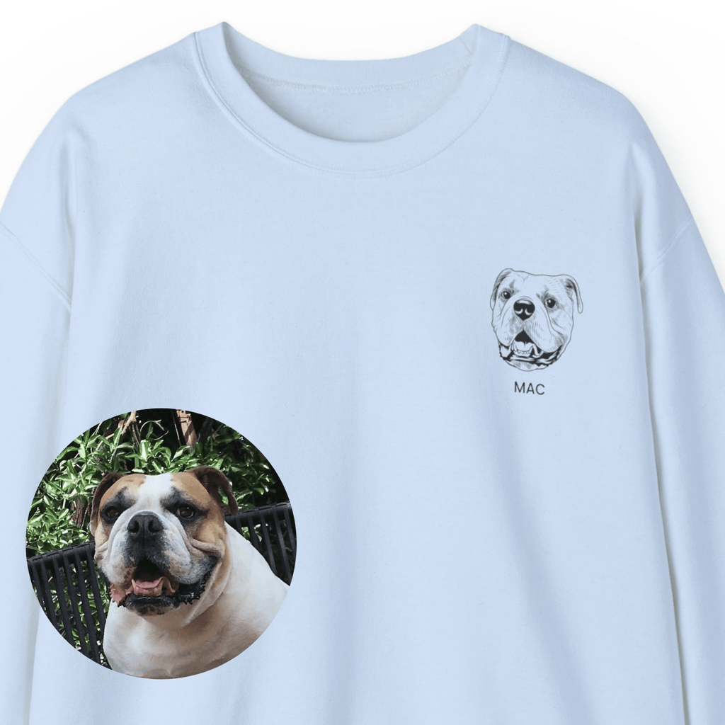Custom Pet Portrait Crewneck Sweatshirt - Bark and Willow