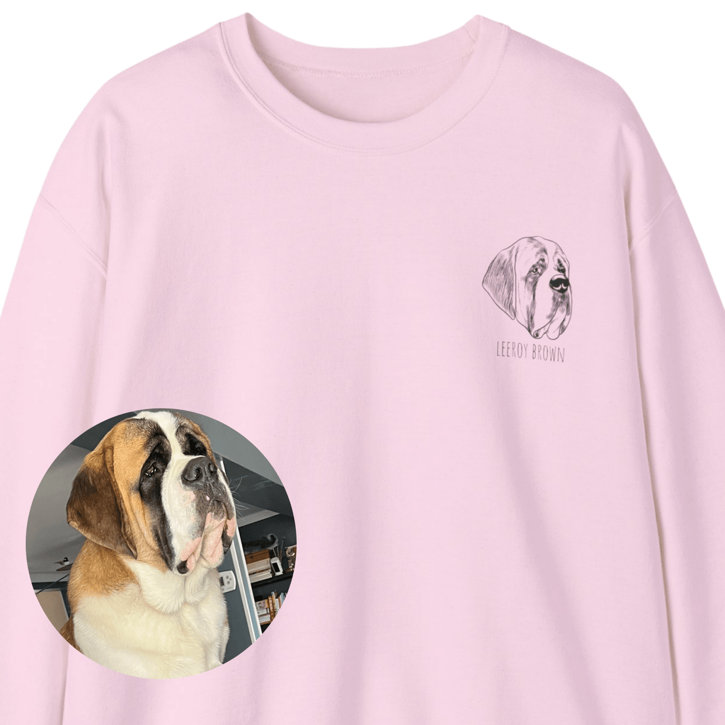 Custom Pet Portrait Crewneck Sweatshirt - Bark and Willow