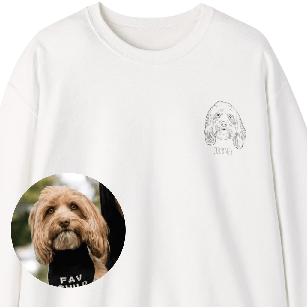 Custom Pet Portrait Crewneck Sweatshirt - Bark and Willow