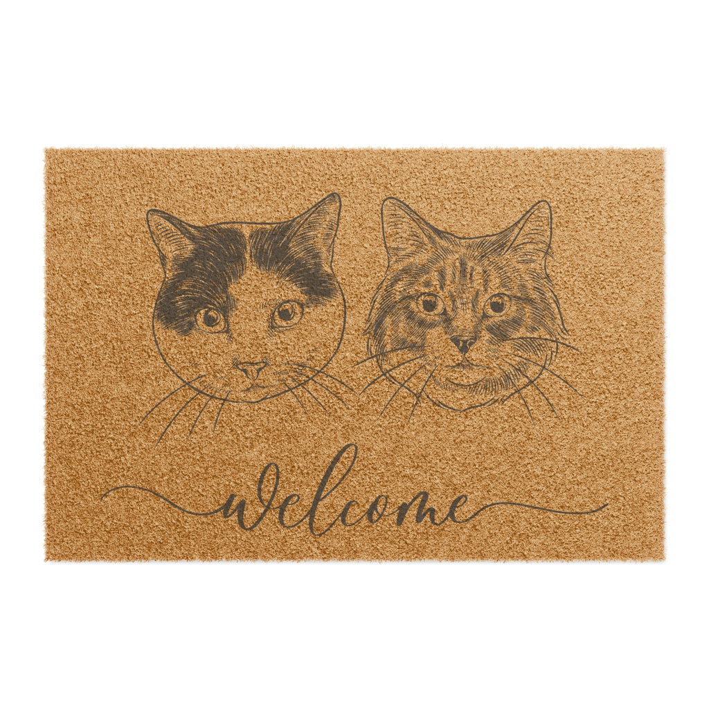 Custom Pet Portrait Doormat (5 pets) - Bark and Willow