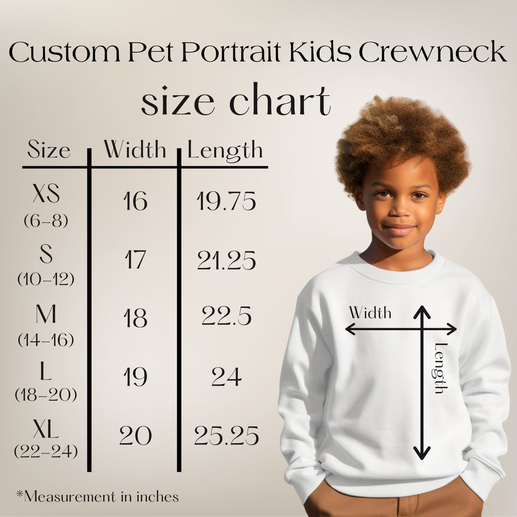 Custom Pet Portrait Kids Sweatshirt - Bark and Willow