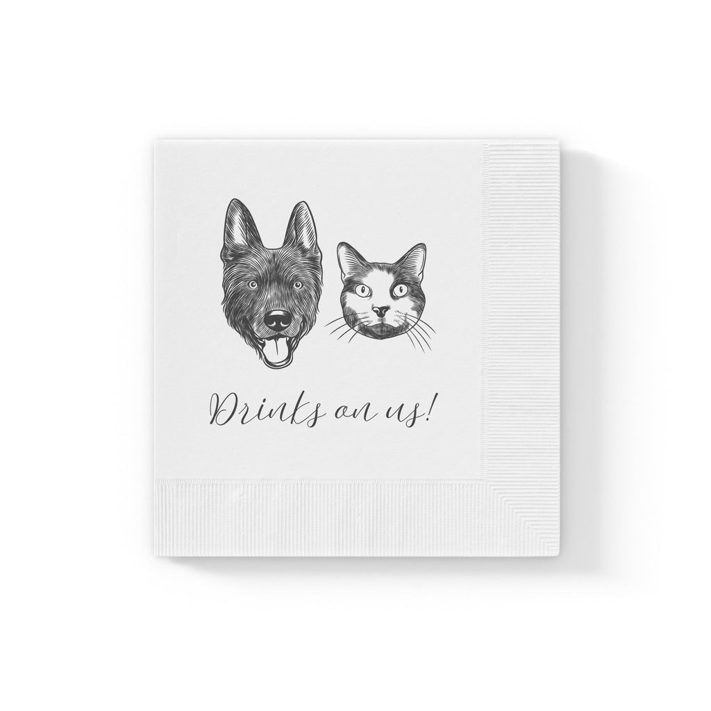 Custom Pet Portrait Napkins - Bark and Willow