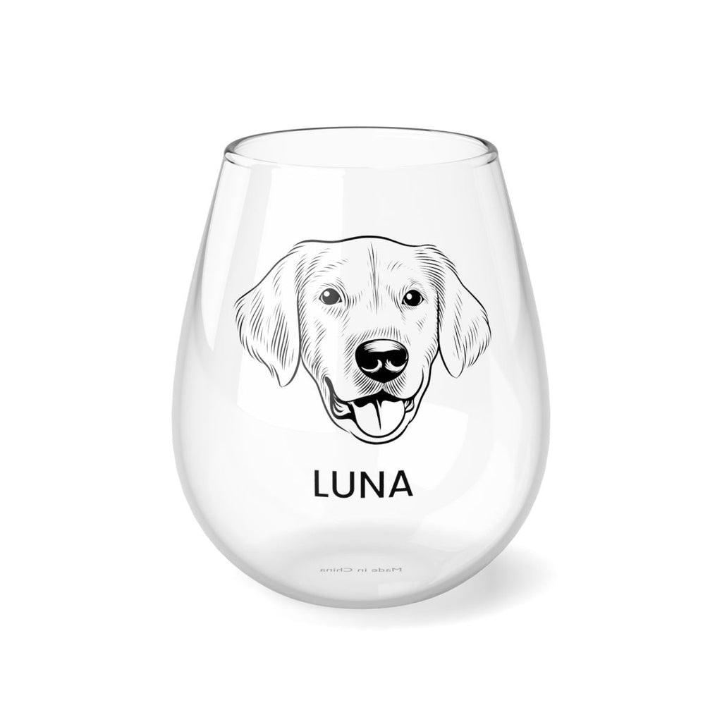 Custom Pet Portrait Wine Glass