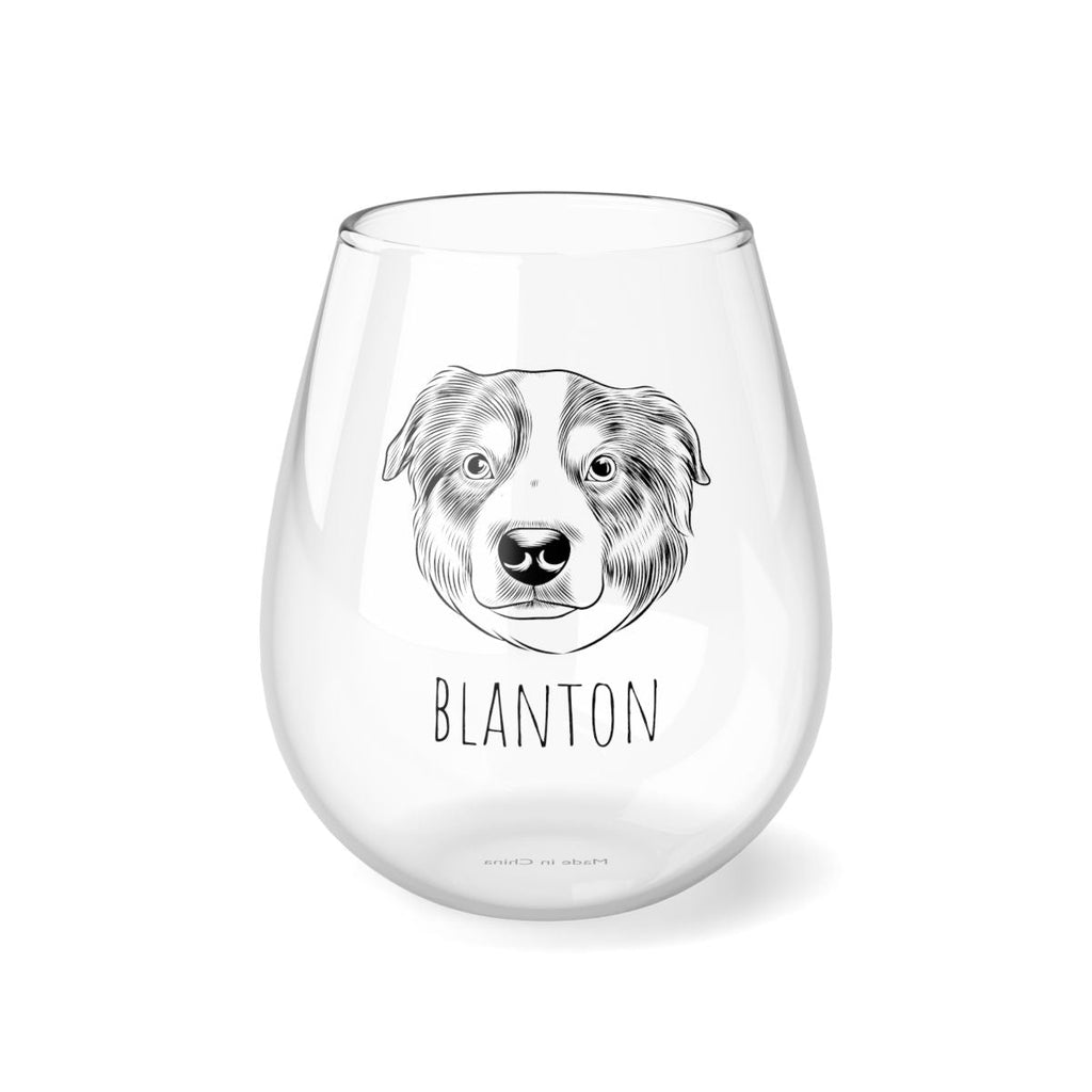 Custom Pet Portrait Wine Glass