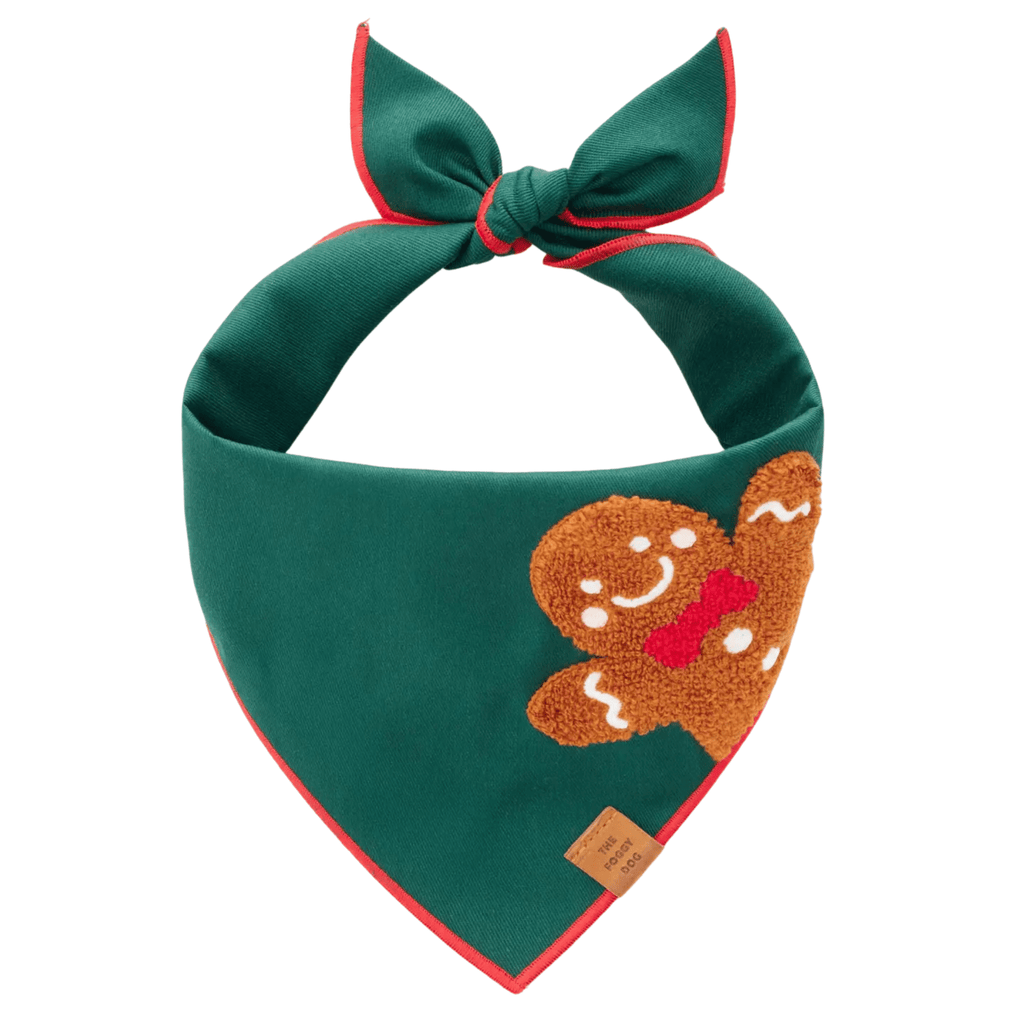 Gingerbread Man Applique Dog Bandana - Bark and Willow