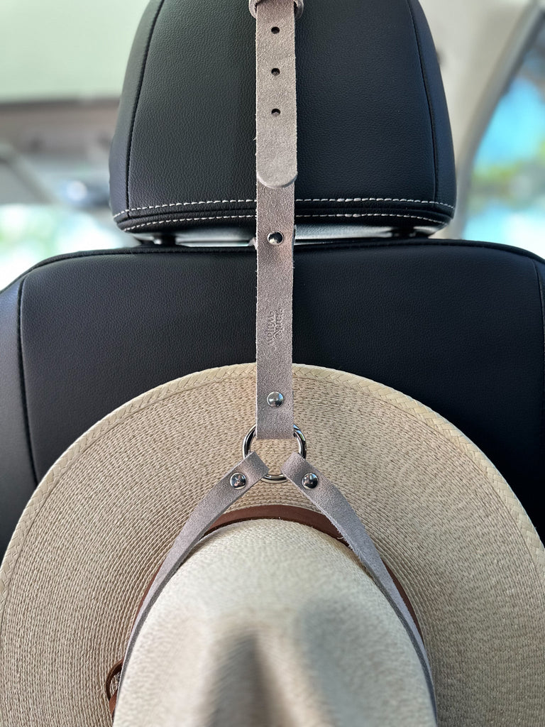 Leather Headrest Hat Holder - Bark and Willow