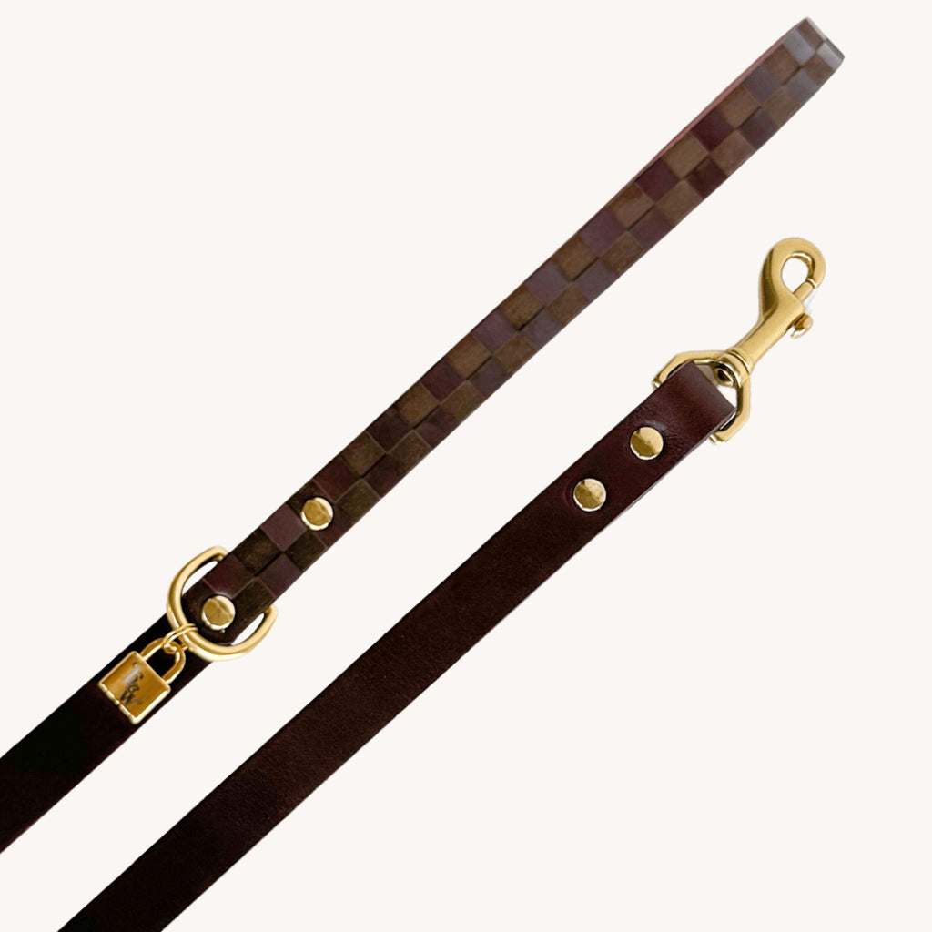 Ma'Dam Luxury Leather Dog Leash - Bark and Willow