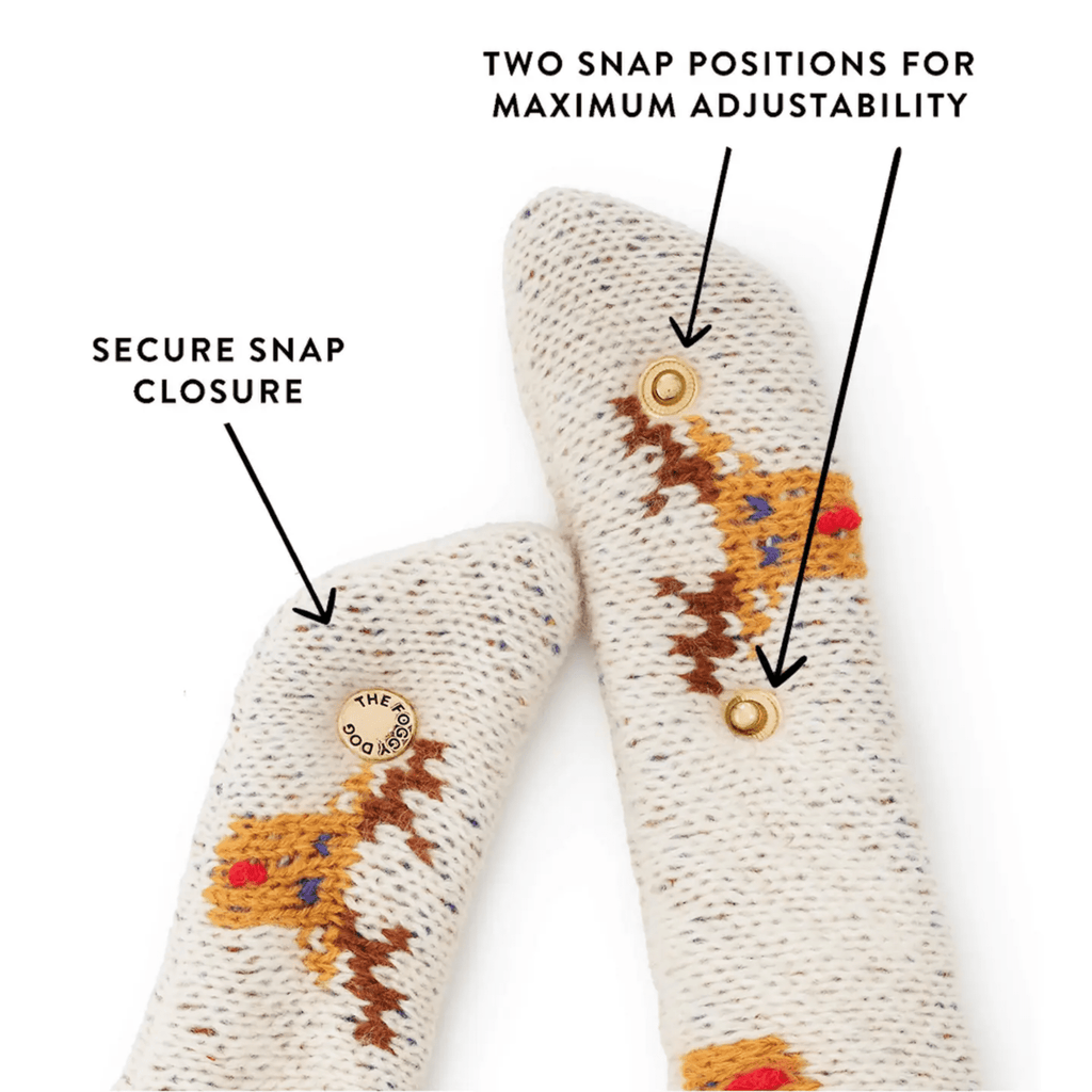 Reindeer Knit Dog Bandana - Bark and Willow