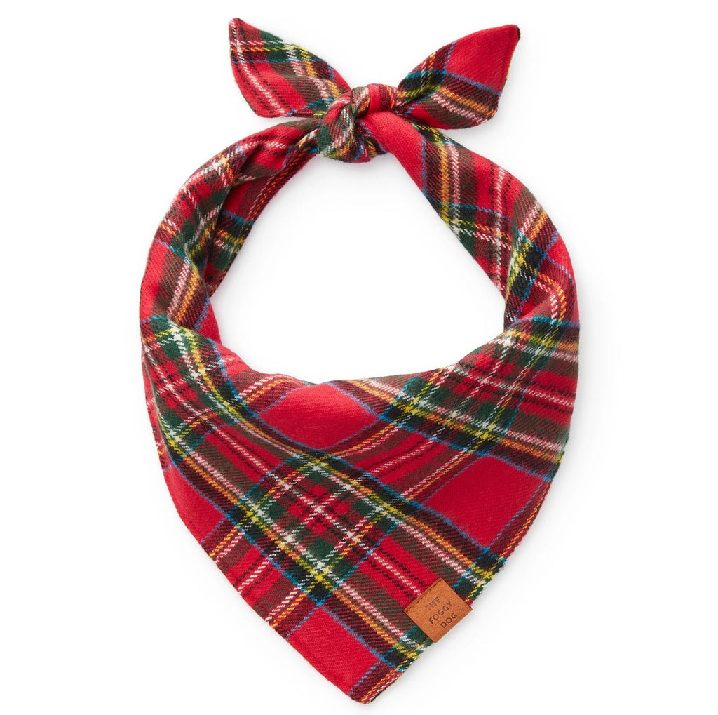 Tartan Plaid Flannel Holiday Dog Bandana - Bark and Willow