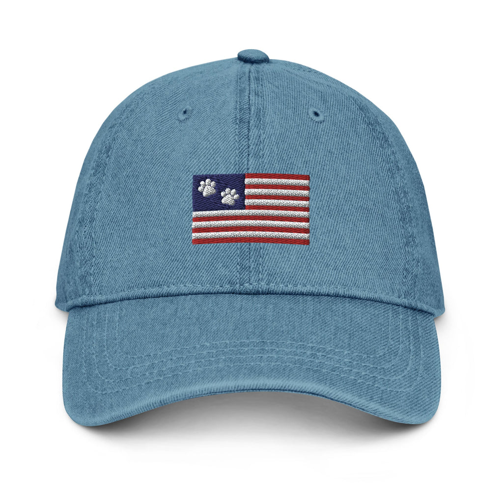 United States of Paw - merica Denim Dad Hat - Bark and Willow