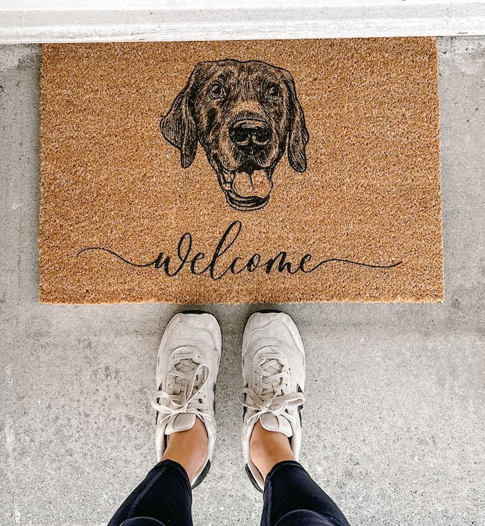 Custom Pet Portrait Doormat - Bark and Willow