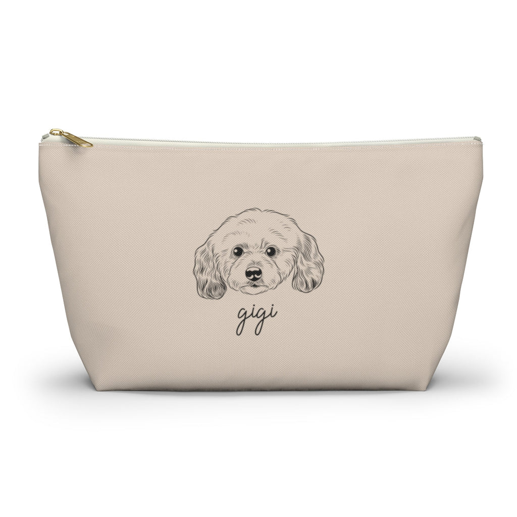 Custom Pet Portrait Travel Pouch - Bark and Willow