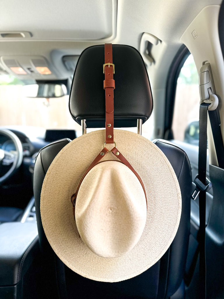 Leather Hat Holder - Bark and Willow